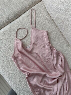 Wilfred Pink Satin Slip Dress